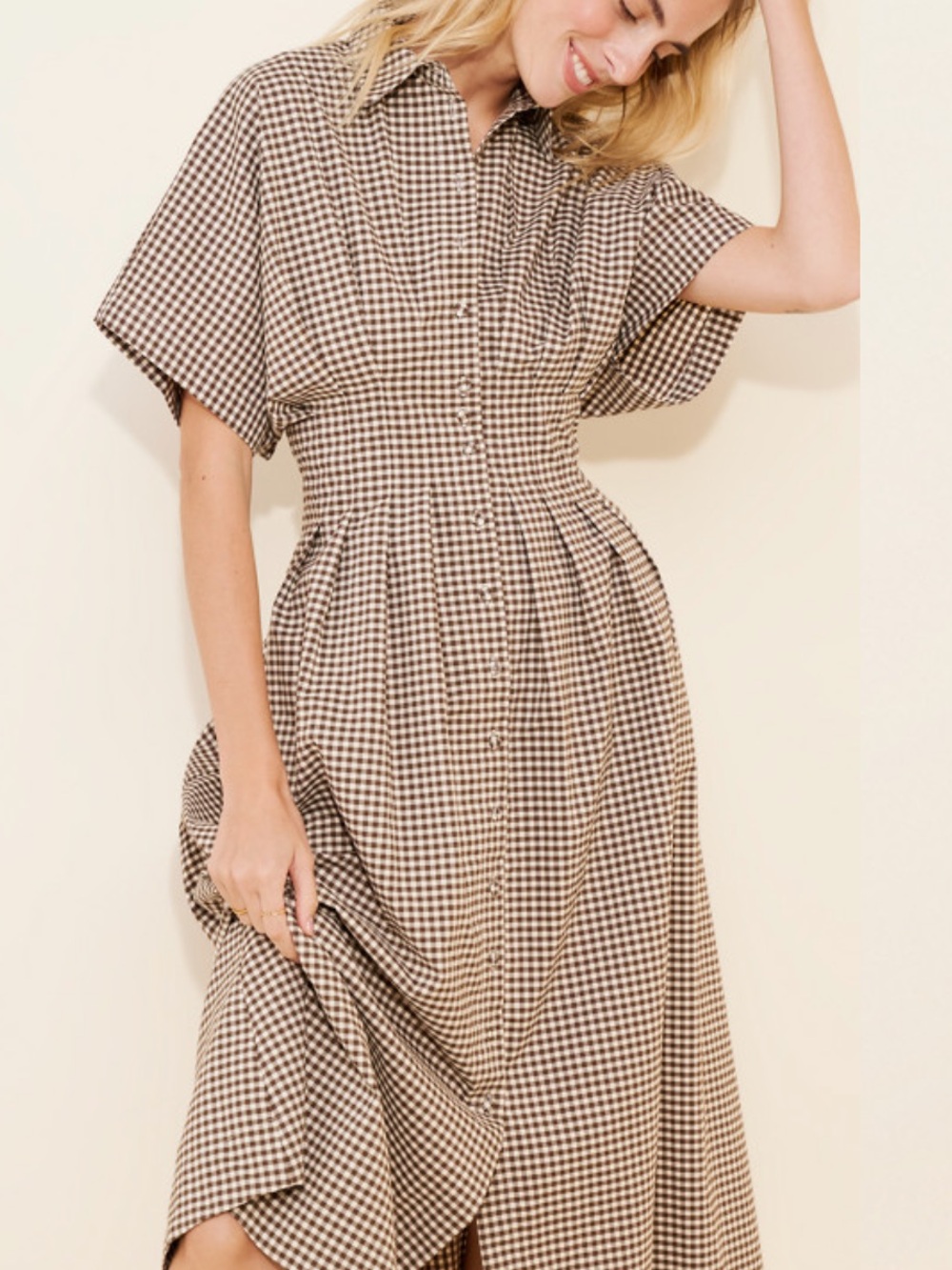 Exquise The Tobie Gingham Shirt Dress